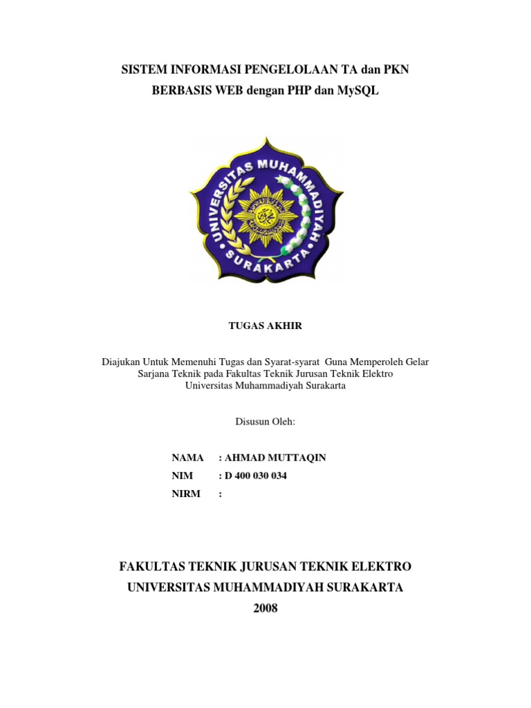 Proposal Sistem Informasi Berbasis Web