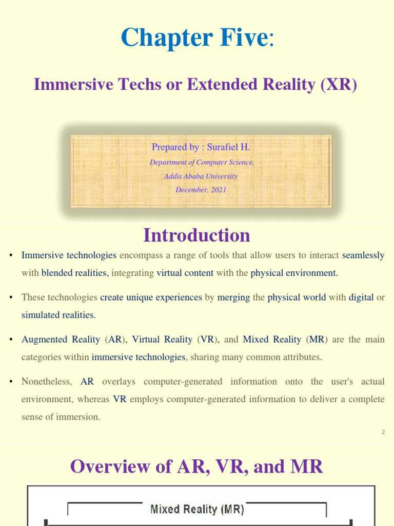 Chapter 5 - Immersive Technologies | PDF | Augmented Reality | Virtual ...