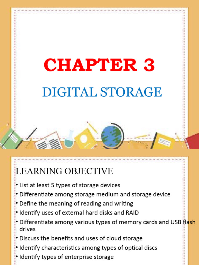 Chp3-Digital Storage V2 | PDF | Computer Data Storage | Hard Disk Drive