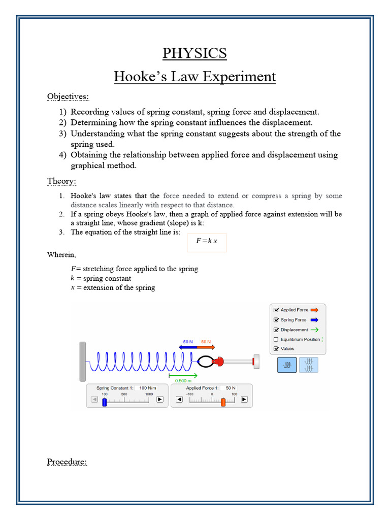 Eksperimen Hukum Hooke dan Konstanta Pegas | PDF | Sains & Matematika