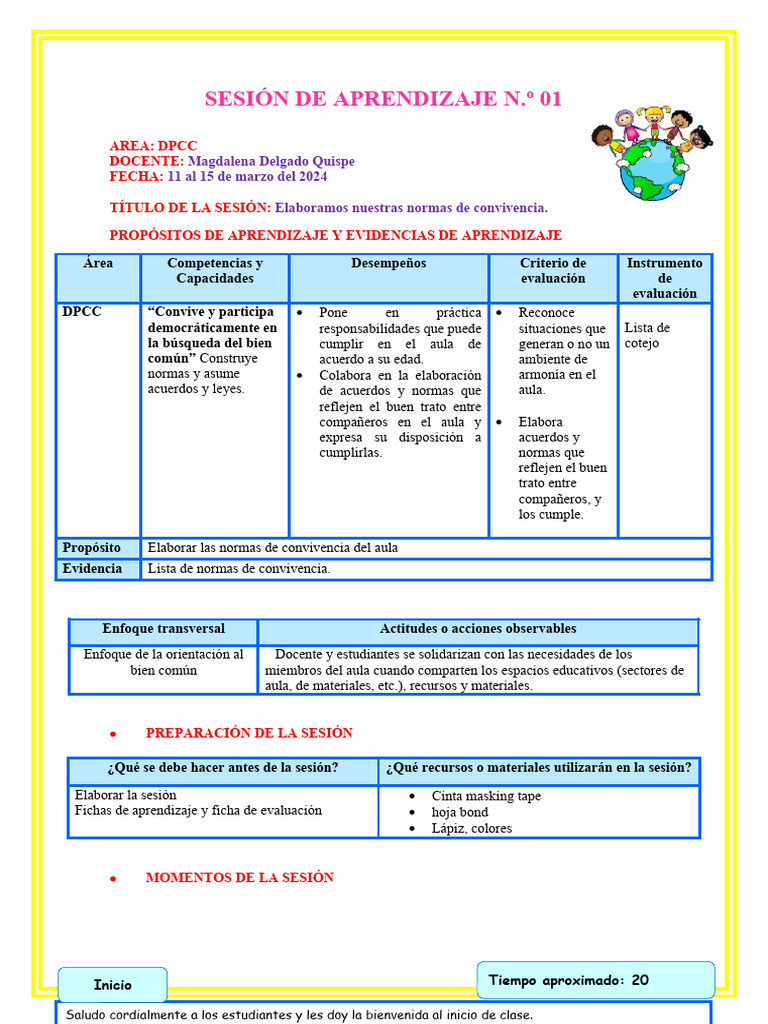 Normas de Convivencia en el Aula | PDF | Evaluación | Salón de clases