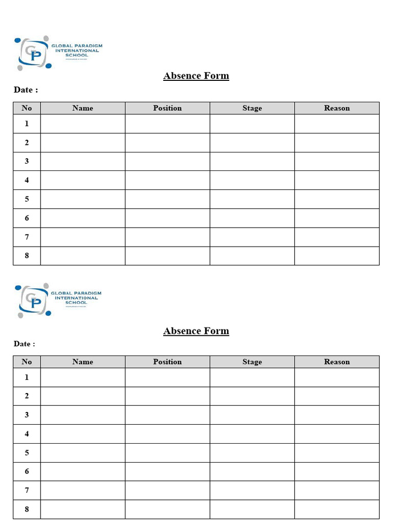 Absence Form | PDF