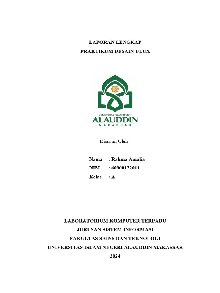 Laporan Praktikum Desain UI/UX 2024 | PDF