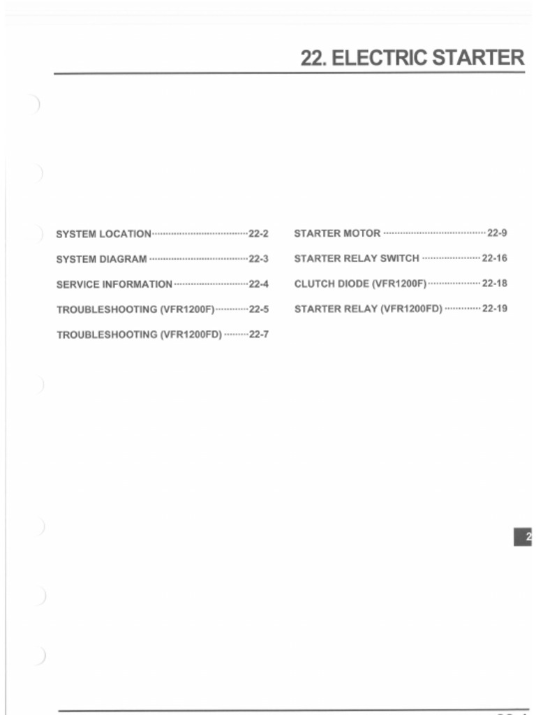 22 Elektric Starter | PDF