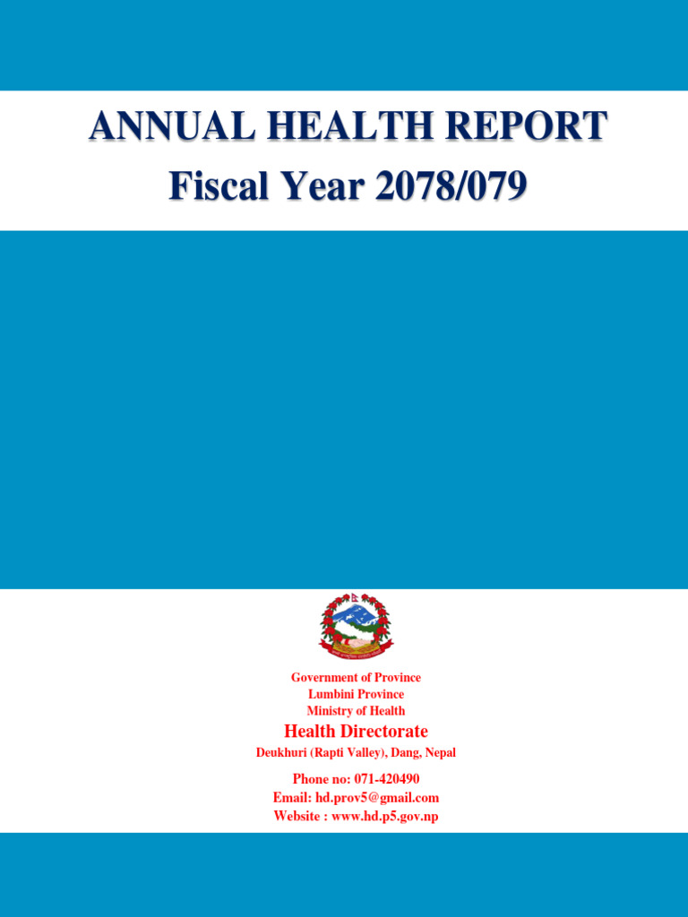 Lumbini Province Annual Health Report 2078/079 | PDF | Health Care ...