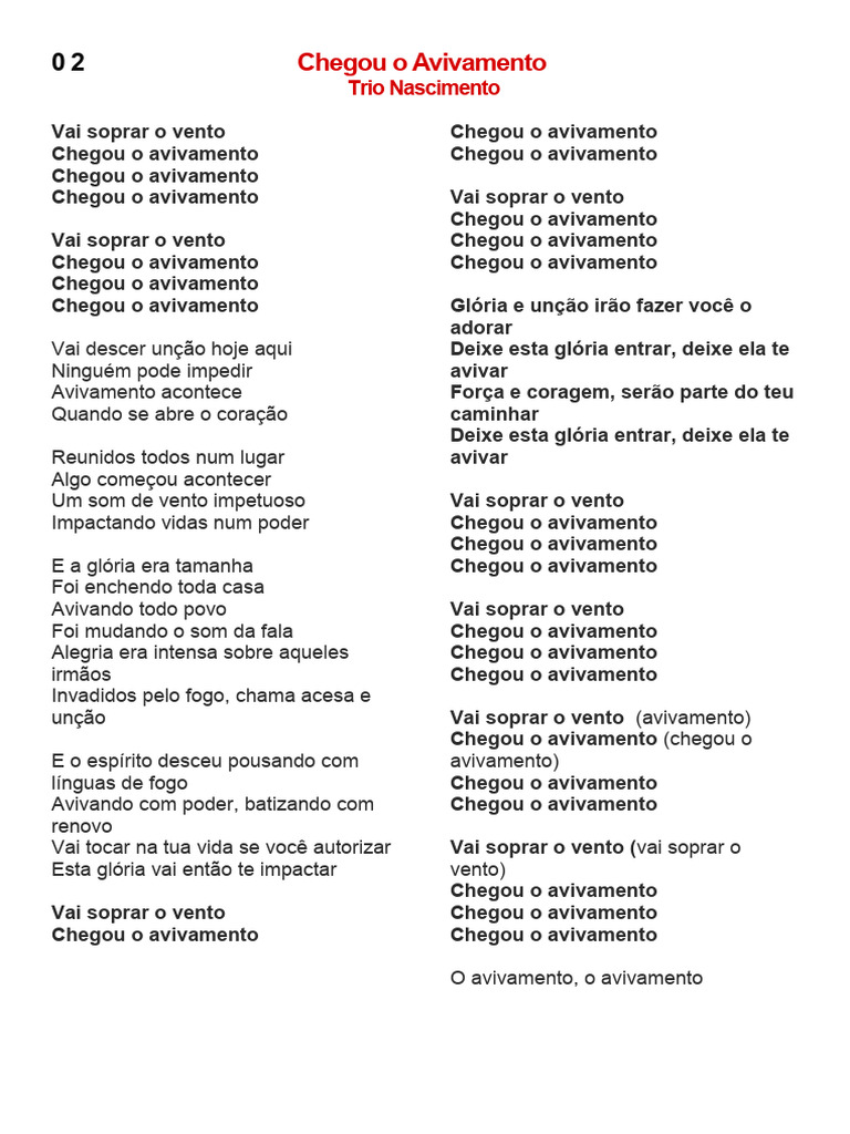 0 2 Chegou o Avivamento | PDF