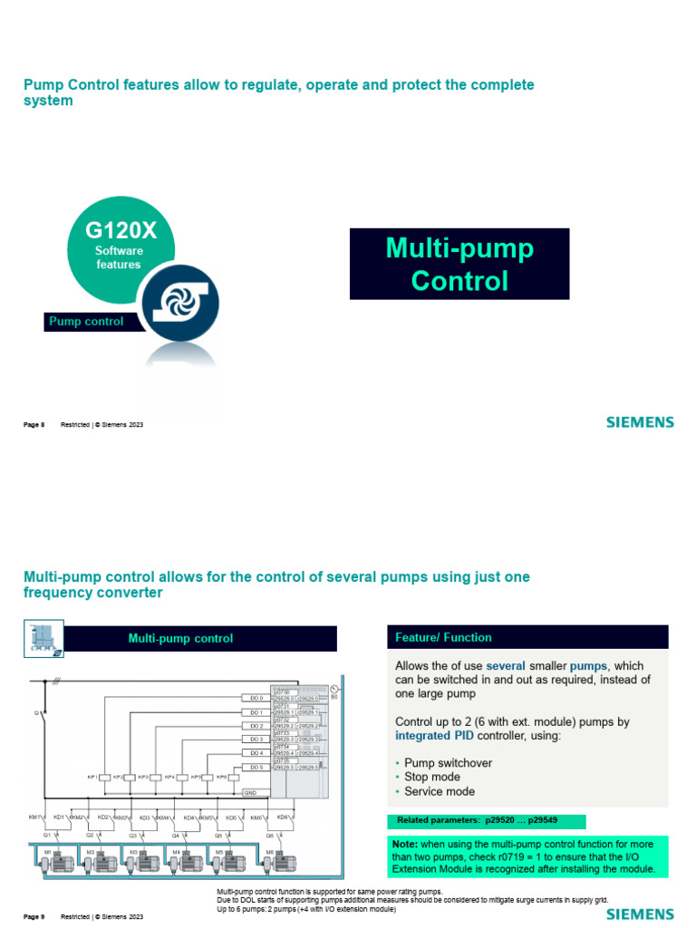 Multi-Pump Control: Stop Mode Features | PDF | Power Inverter ...