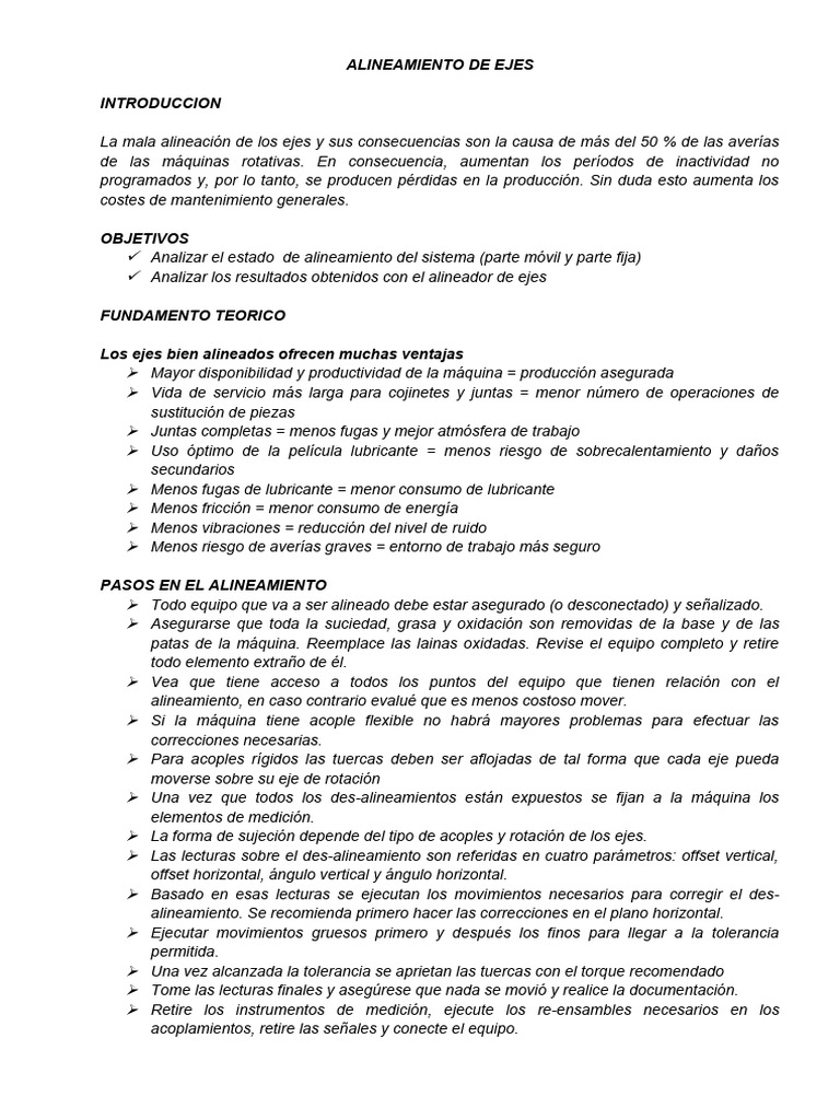 Alineación de Ejes: Guía Completa | PDF | Medición | Tolerancia de ...