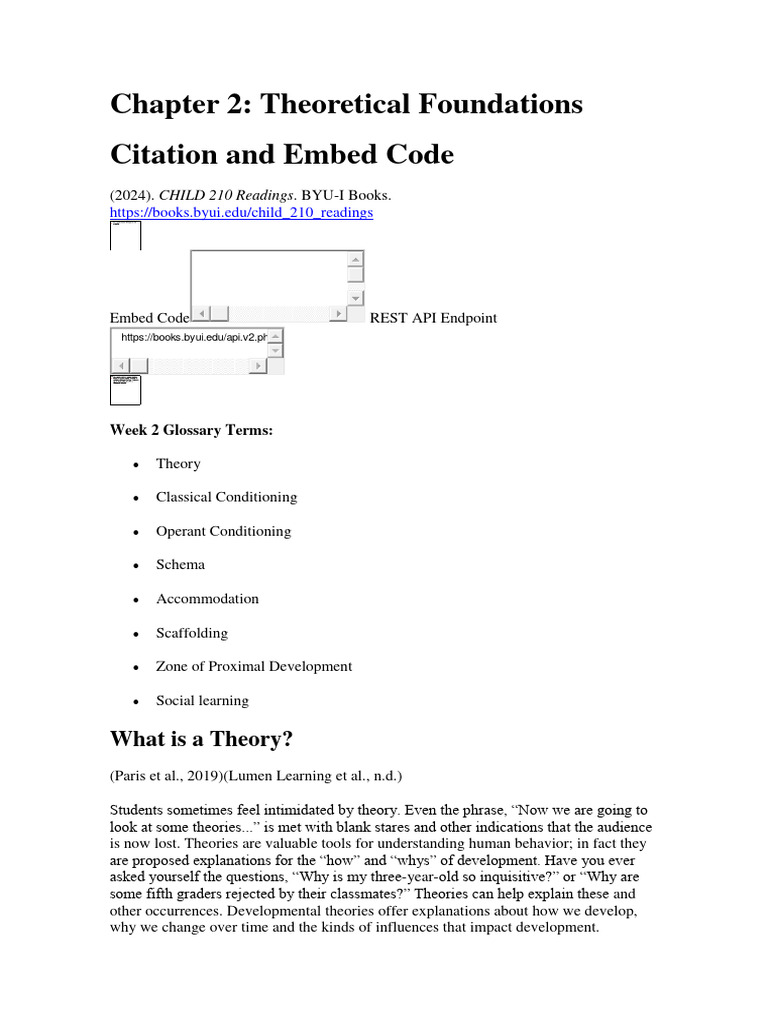 Theory pdf id evolution