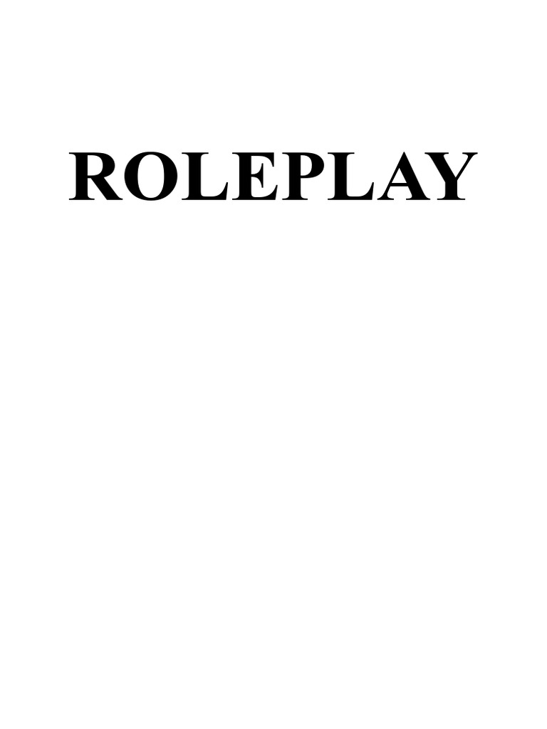 Role Play Script P.D. | PDF