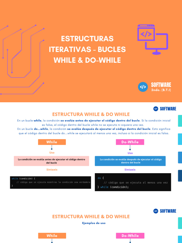 Estructuras de Bucles: While y Do-While | PDF | Flujo de control | Software