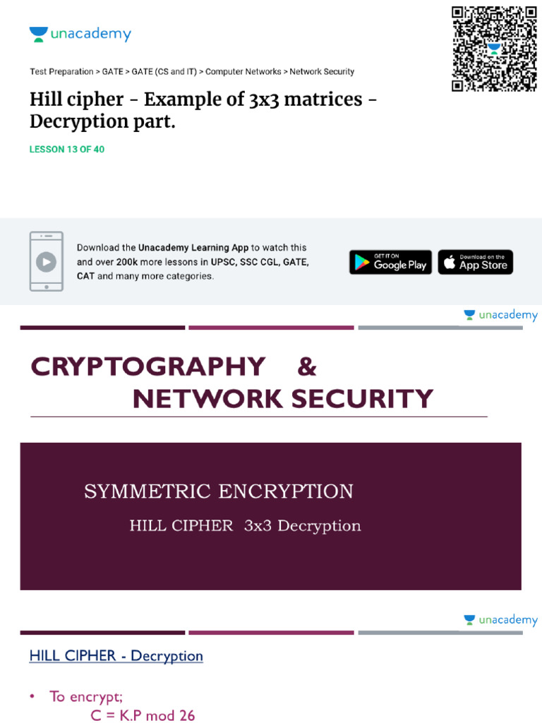 Hill Cipher 3 Matrix | PDF