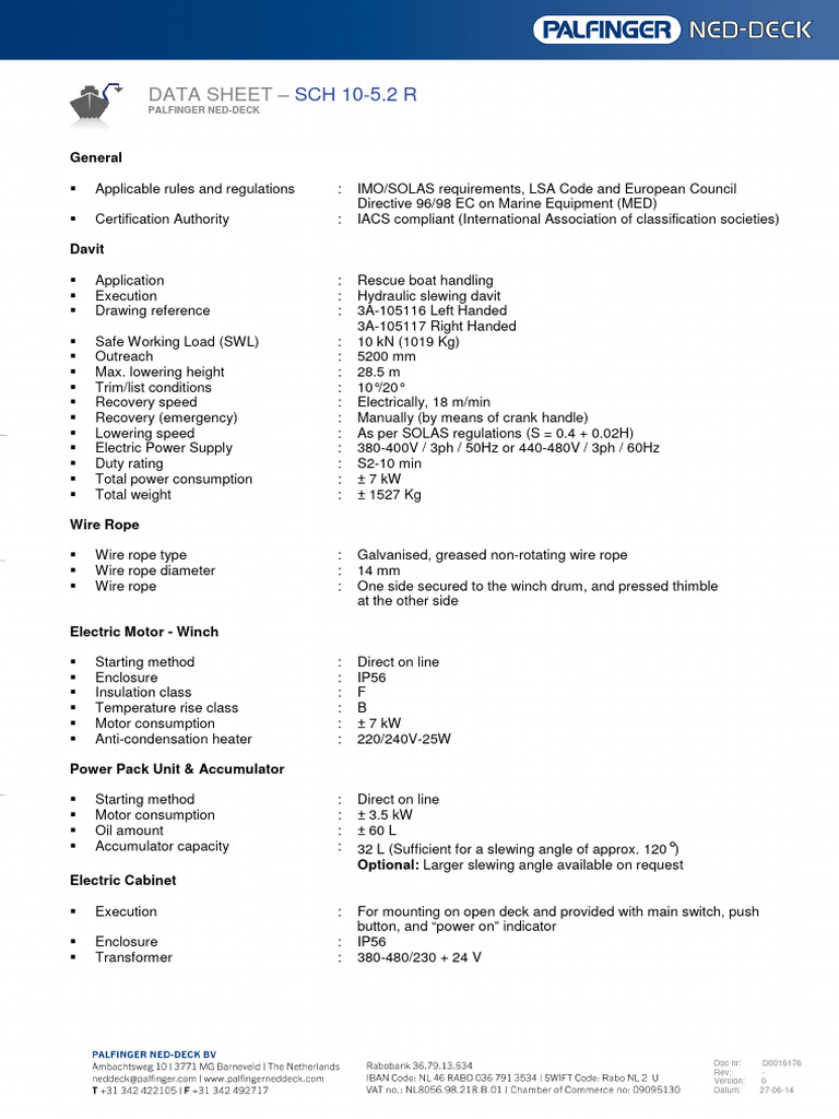 Underwater Winch Data Sheet 10/5.2 | PDF | Manufactured Goods ...