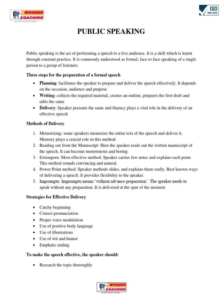 Mastering Public Speaking Skills | PDF | Public Speaking | Speech