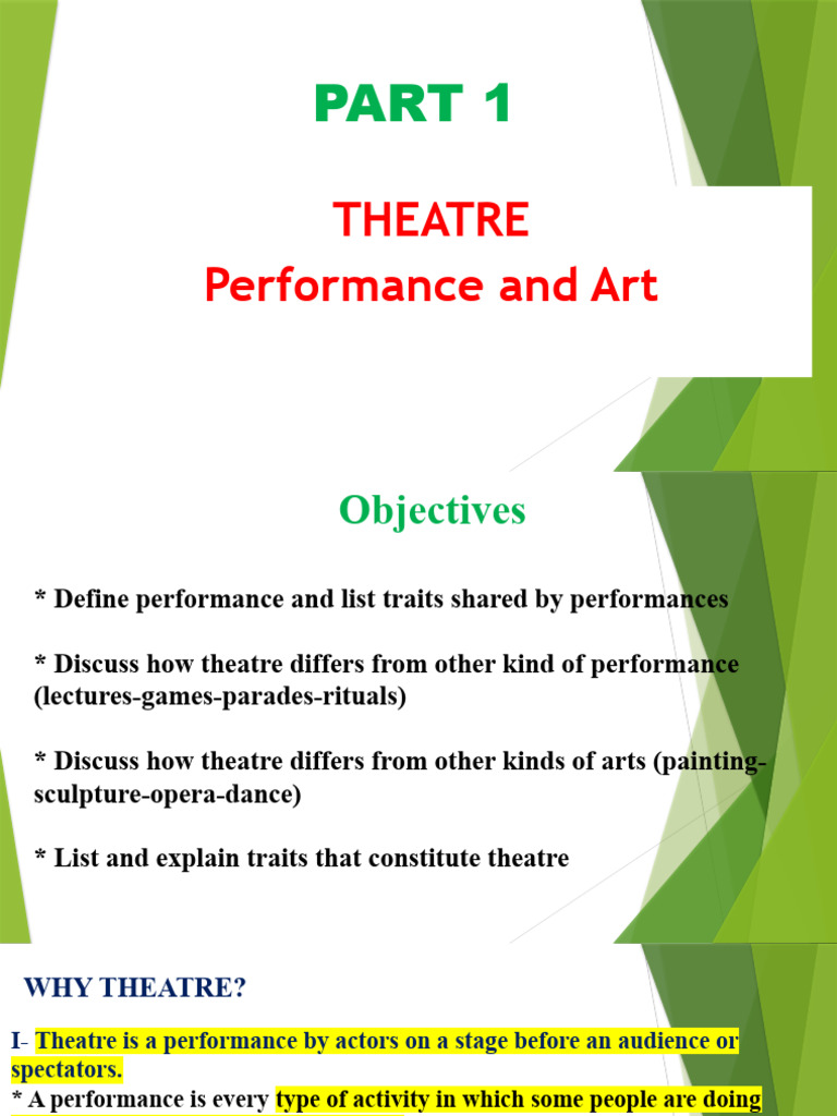 Chapitre 1 Performance and Art | PDF | Theatre | Liberal Arts Education