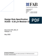 XFAB 0.35μm CMOS design rules specification