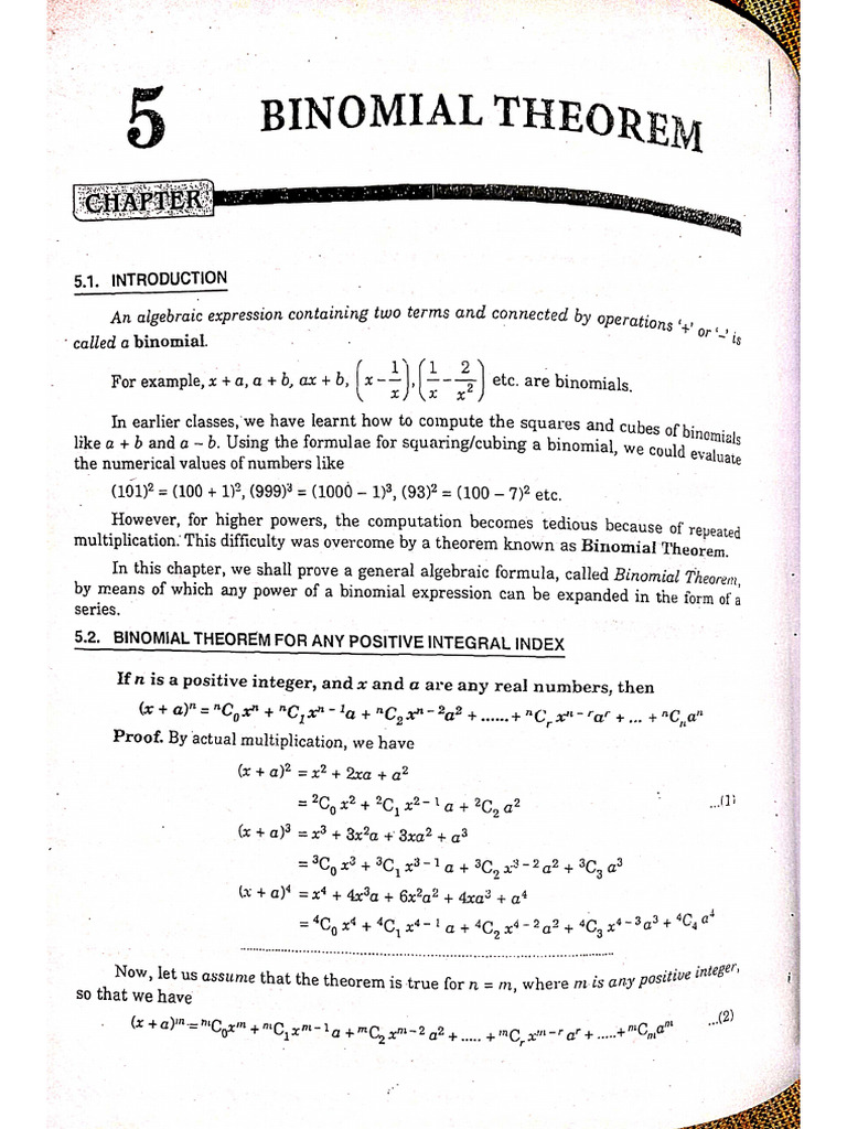 Binomial Theoram | PDF