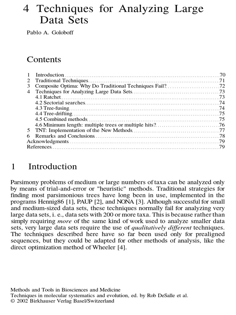 Analyzing Large Data Sets Techniques | PDF | Mathematical Optimization ...