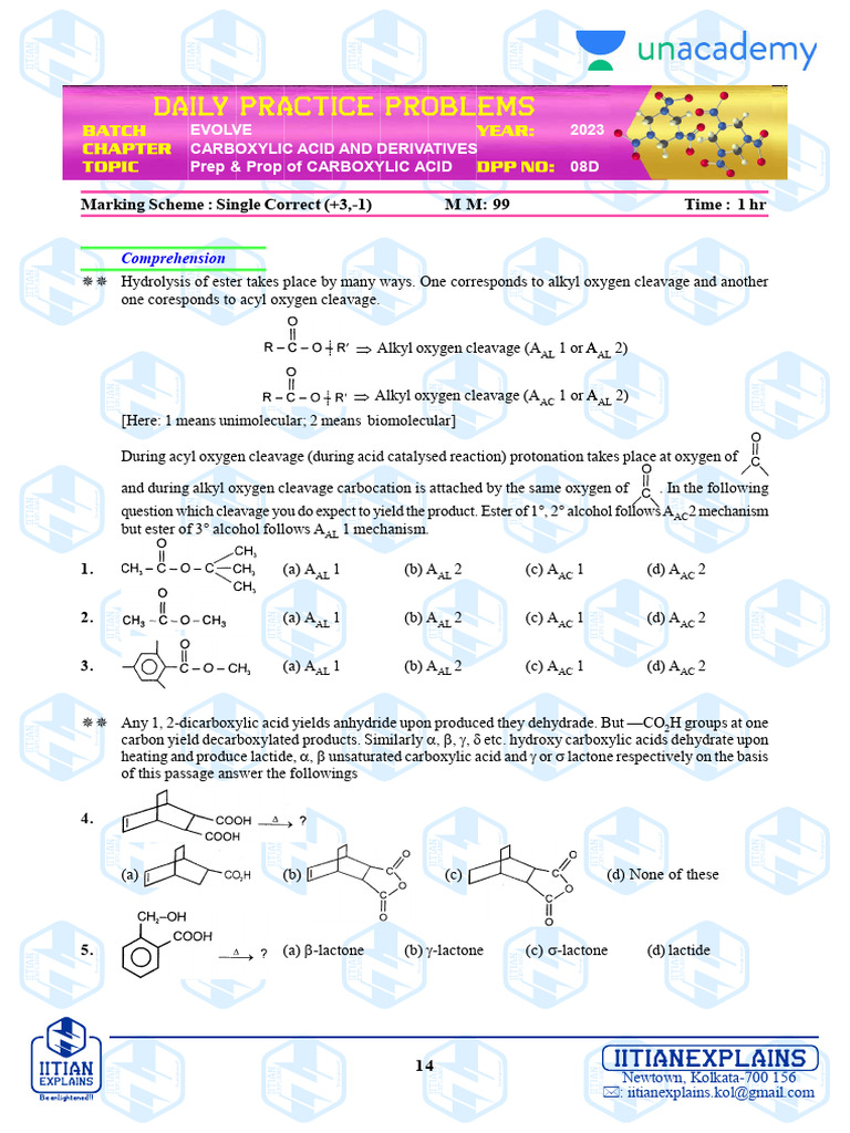 Carboxylic Acids: Mechanisms and Reactions | PDF | Ester | Acid