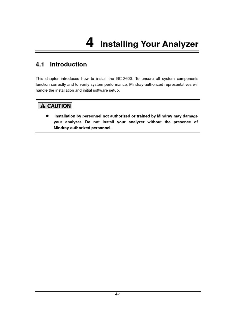 BC-2600 Analyzer Installation Guide | PDF | Electrical Connector ...