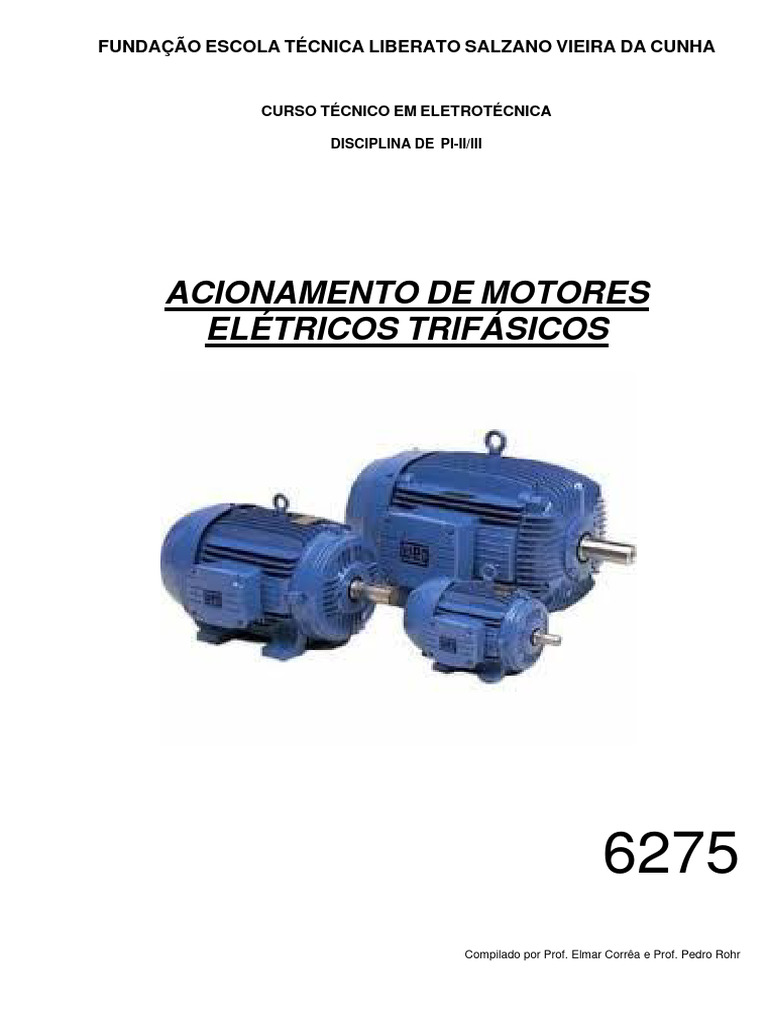 Acionamento de Motores Trifásicos | PDF | Motor elétrico | Transformador