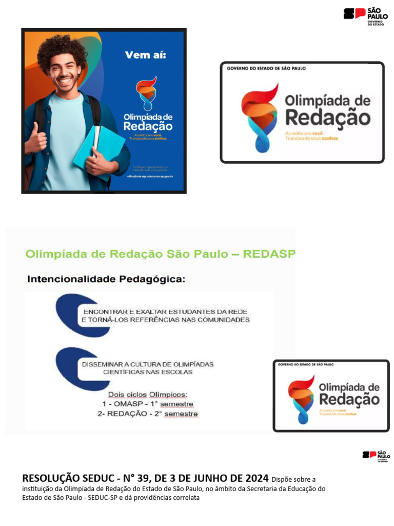 Olimpíada de Redação 2024 - REDASP | PDF | Comunicação humana