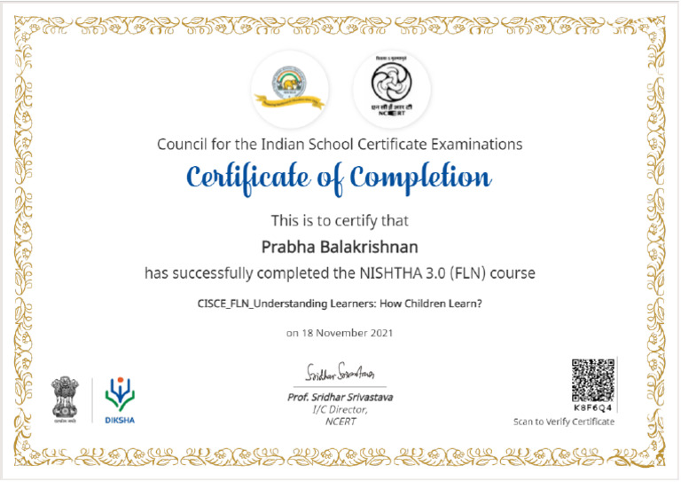 Cisce fln understanding learners how children learn pdf