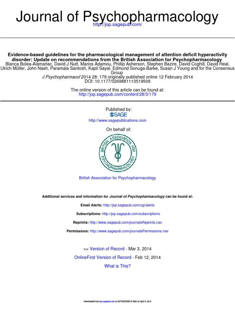 Guidelines in ADHD | PDF | Attention Deficit Hyperactivity Disorder ...