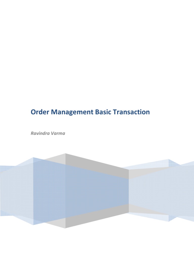 Order Management in Oracle Apps | PDF | Sales | Inventory