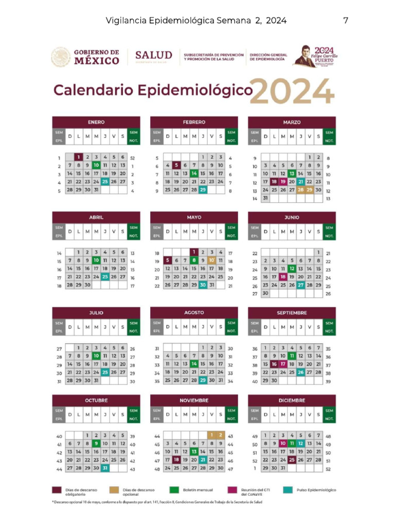 Calendario Epidemiológico 2024 PDF