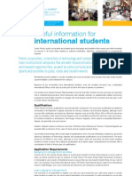 Useful Information For International Students