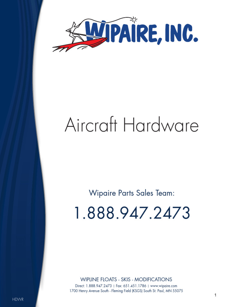 Wipline Aircraft Hardware Modifications | PDF | Screw | Pipe (Fluid ...