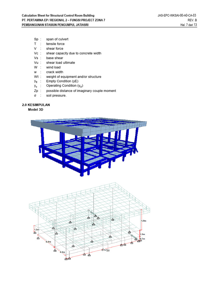 Structural Control Room Design Calculations | PDF | Building Technology ...
