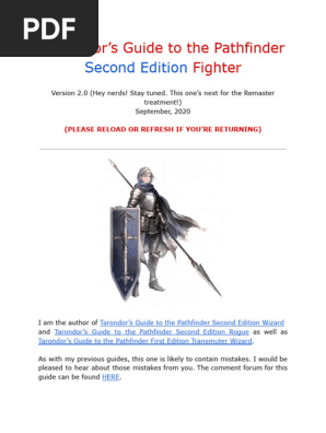 Tarondor’s Guide To The Pathfinder 2e Fighter | PDF | Dwarf 
