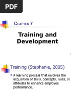 Chapter 7 Training and Development