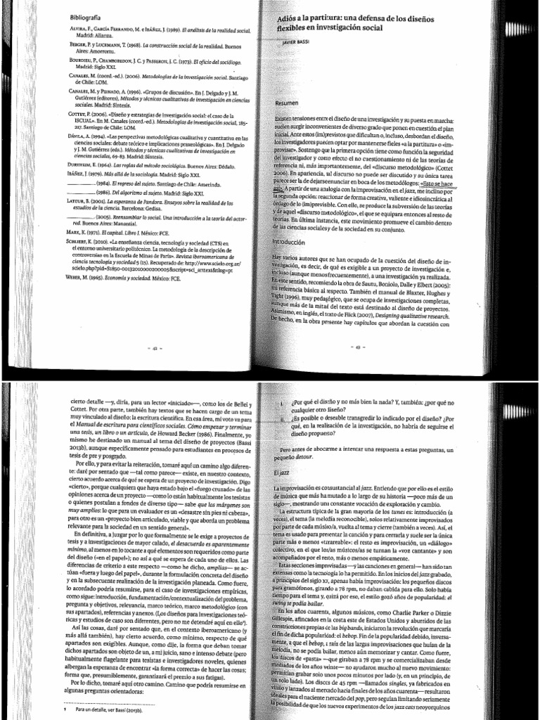 J. Bassi - Adiós A La Partitura. Diseños Flexibles | PDF
