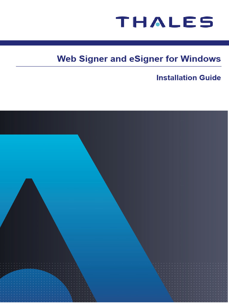 Web signer and esigner windows installation guide pdf