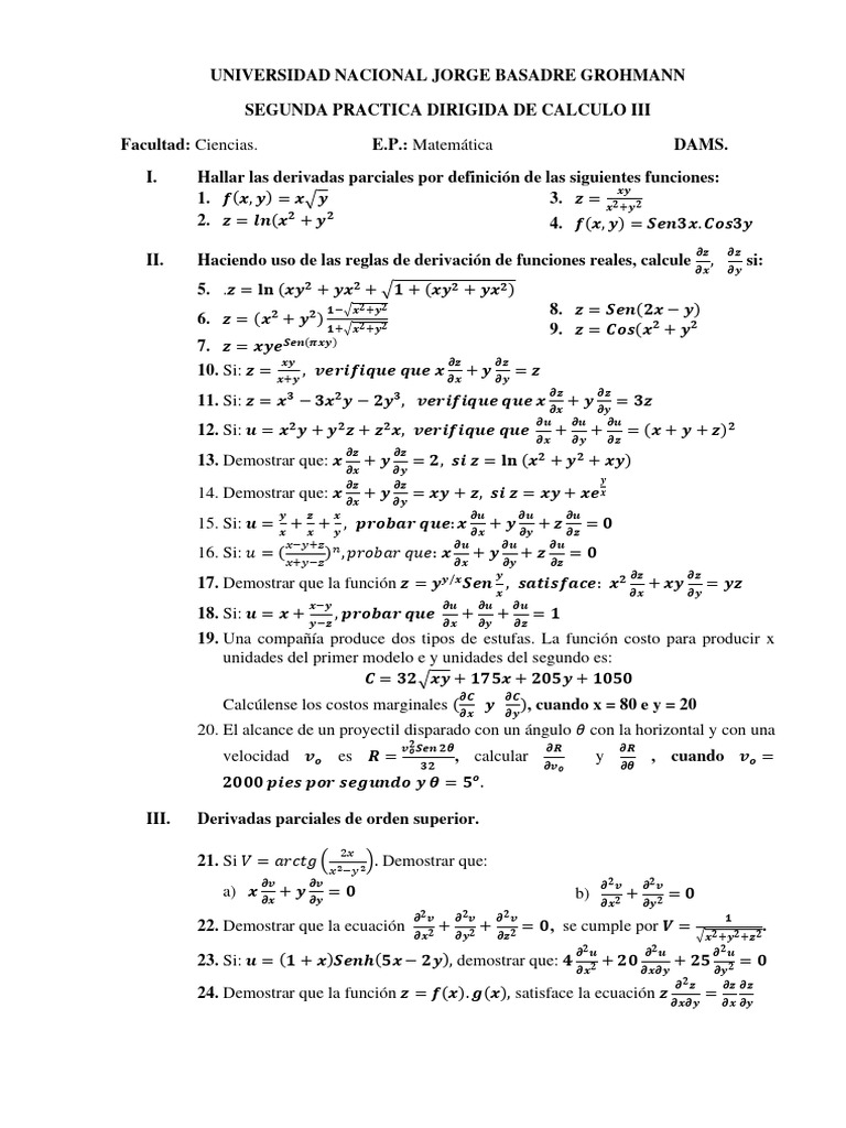 2da PRACTICA DIRIGIDA CALCULO III 2024-I ESMA | PDF | Tangente | Esfera
