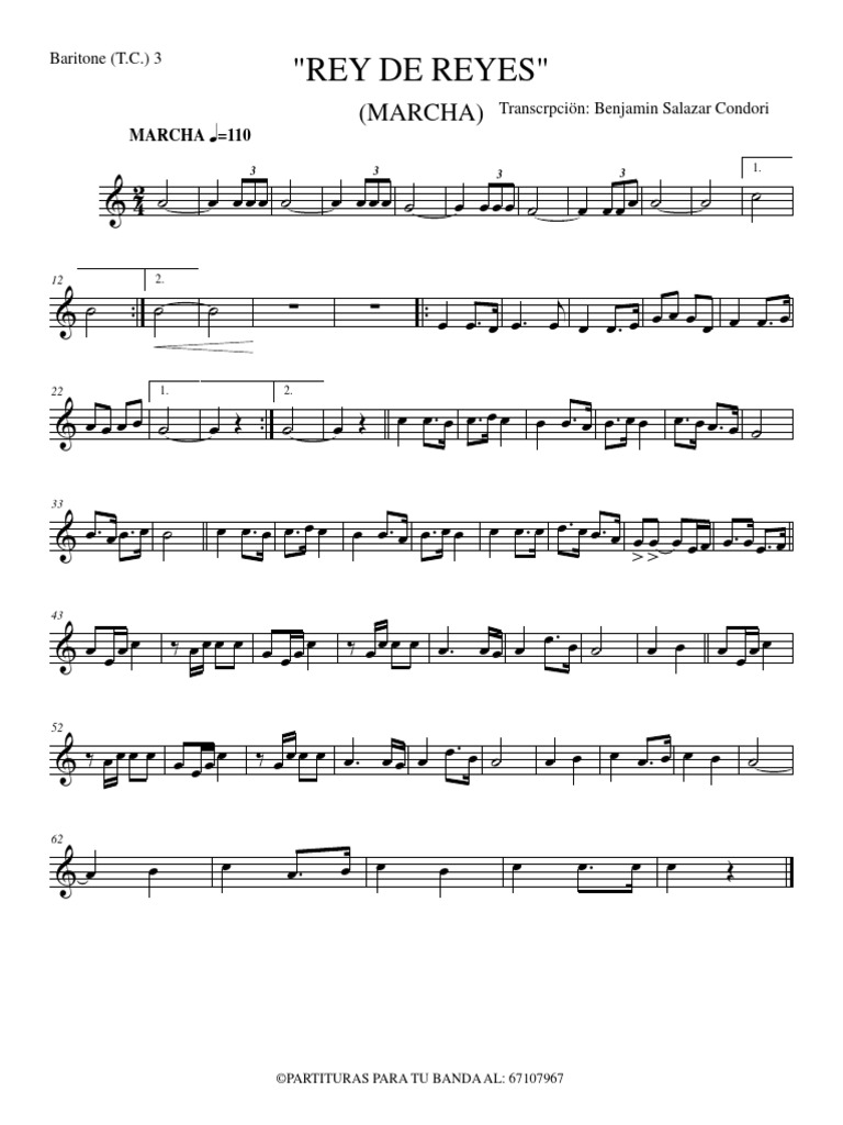 Rey de Reyes C.P. Benjho - Baritone (T.C.) 3 | PDF
