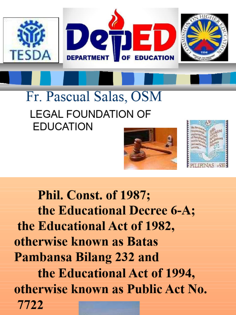 Legal Framework for Philippine Education | PDF | Schools | Teachers