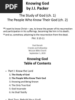 Understanding God by J.I. Packer | PDF | God | God The Father
