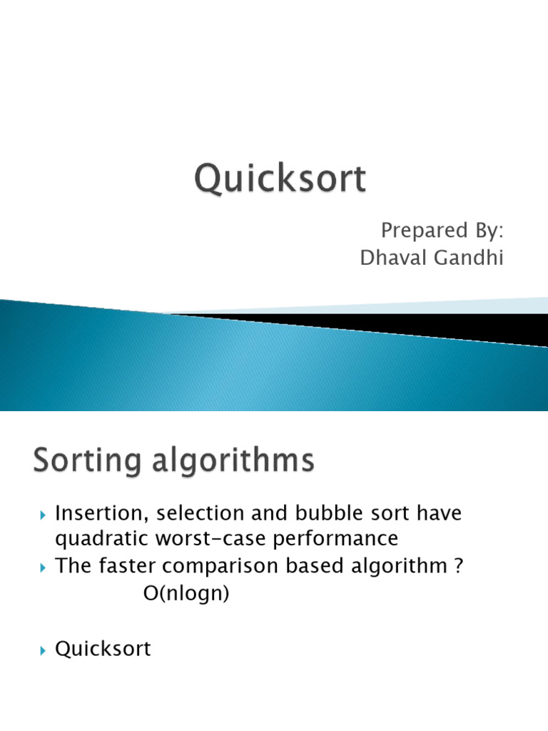 Quicksort Final | PDF | Mathematical Logic | Theoretical Computer Science