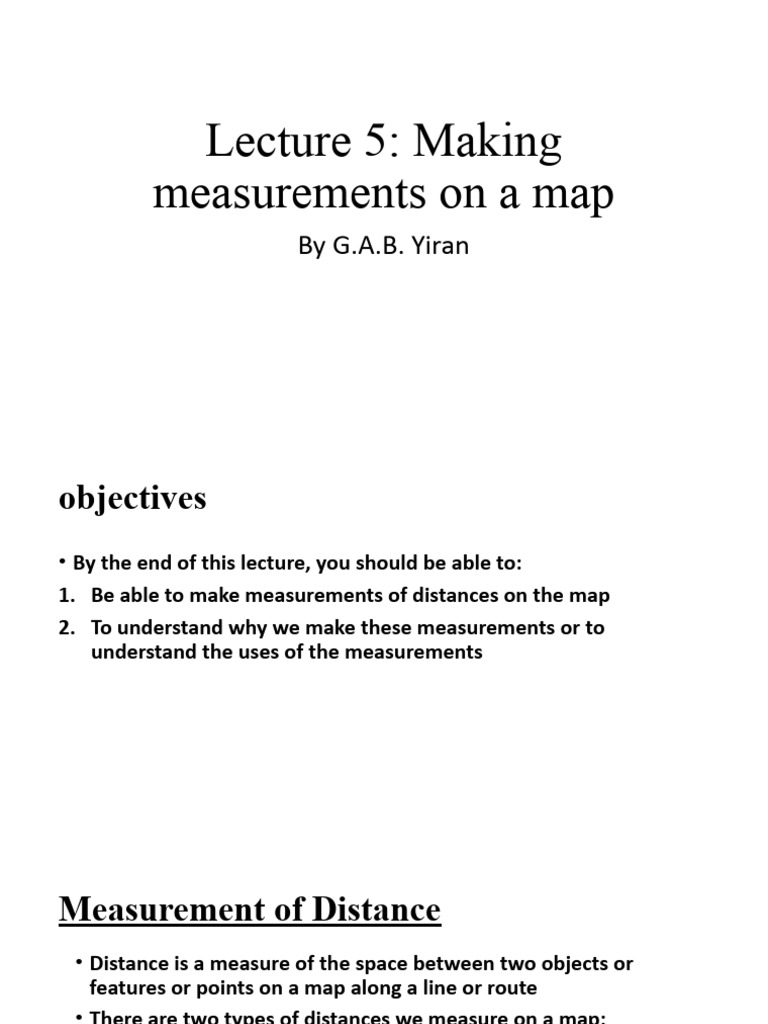 Lecture+ 6 Distance Measurements | PDF | Distance | Map