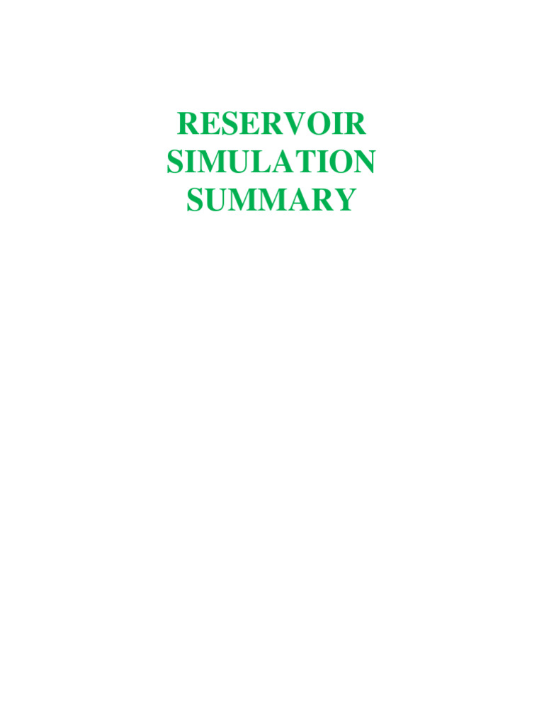 Reservoir Simulation Techniques Overview | PDF | Petroleum Reservoir ...