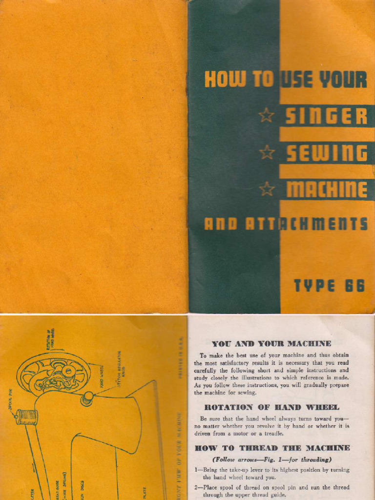 Singer 66 Manual (aftermarket, 1944 by MIDEB) | PDF