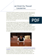 Avocat Droit Du Travail Lausanne