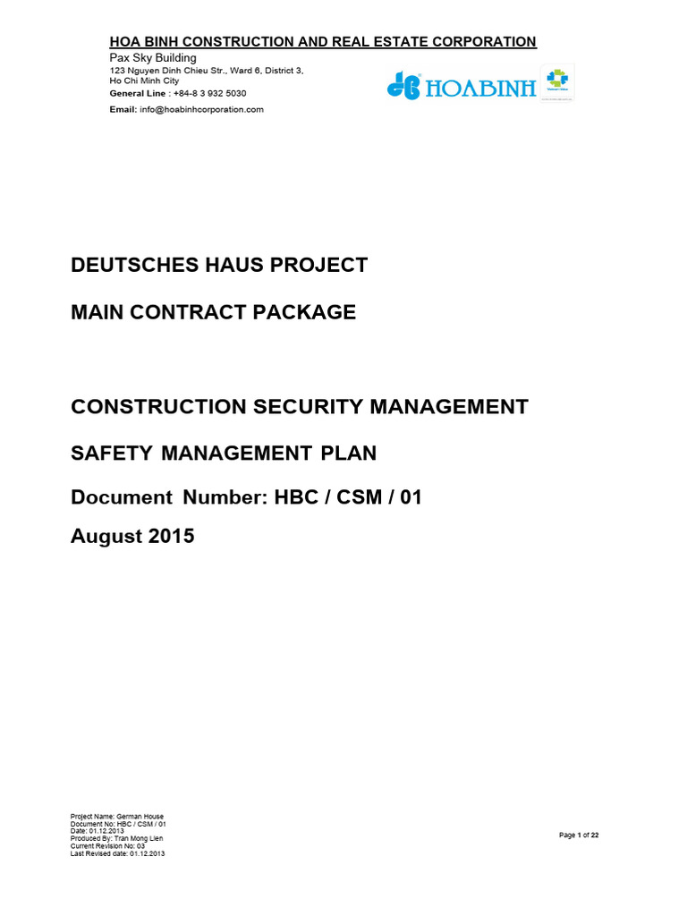 Construction Security Management Plan | PDF | Risk | Security Alarm