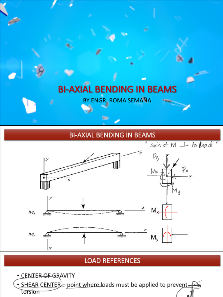 Bi-Axial Bending in Beams Guide | PDF | Bending | Beam (Structure)