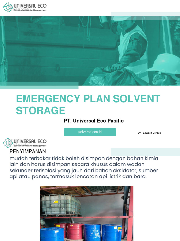 Rencana Darurat Penyimpanan Solvent | PDF