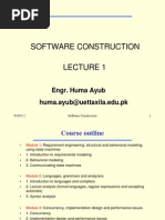 Lecture 1 of Software Construction